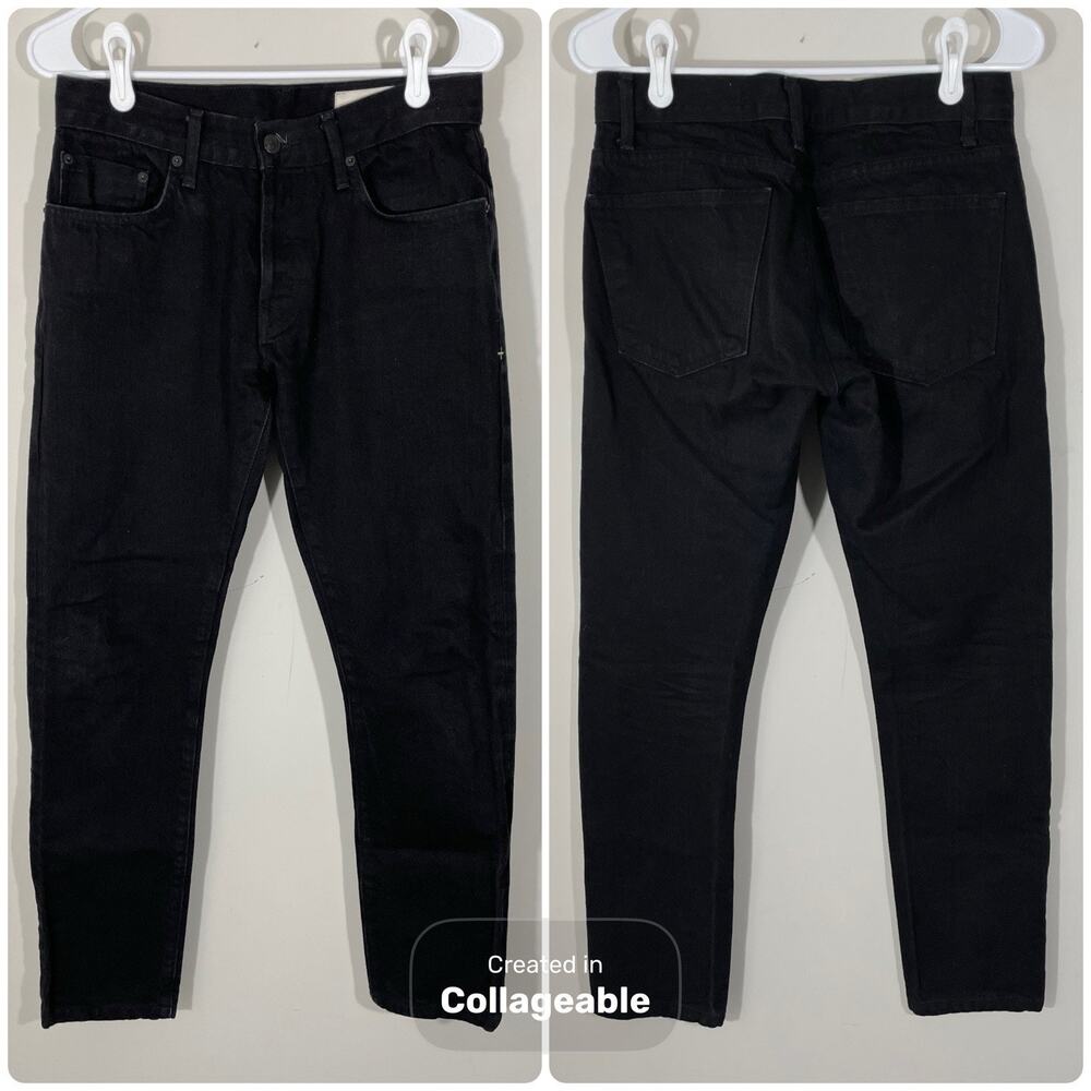 Imogene + Willie Charlie Black Selvedge Denim Red Line Mens Size 29 X 30 Slim